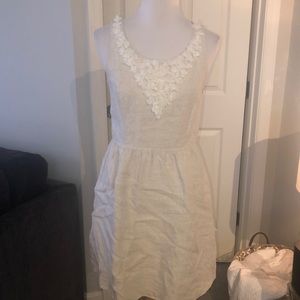 Cotton appliqué flower dress